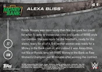 2018 Topps Now WWE #41 Alexa Bliss Back