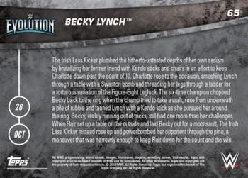 2018 Topps Now WWE #65 Becky Lynch Back