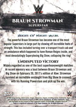 2018 Topps WWE Undisputed #9 Braun Strowman Back