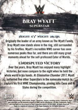 2018 Topps WWE Undisputed #10 Bray Wyatt Back