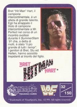 1993 Merlin Collection BRET HITMAN HART WWF Trading Card Sammelkarte Nr 170 