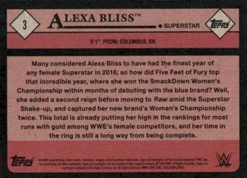 2018 Topps WWE Heritage #3 Alexa Bliss Back