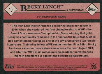 2018 Topps WWE Heritage #10 Becky Lynch Back