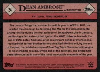 2018 Topps WWE Heritage #24 Dean Ambrose Back