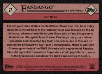 2018 Topps WWE Heritage #27 Fandango Back