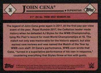 2018 Topps WWE Heritage #36 John Cena Back