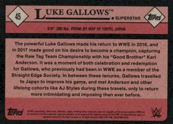 2018 Topps WWE Heritage #45 Luke Gallows Back