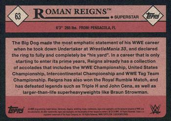 2018 Topps WWE Heritage #63 Roman Reigns Back