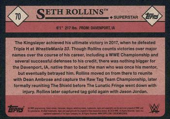 2018 Topps WWE Heritage #70 Seth Rollins Back