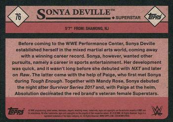 2018 Topps WWE Heritage #76 Sonya Deville Back