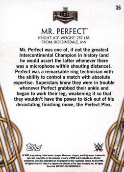 2018 Topps Legends of WWE #36 Mr. Perfect Back