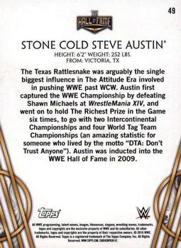 2018 Topps Legends of WWE #49 Stone Cold Steve Austin Back