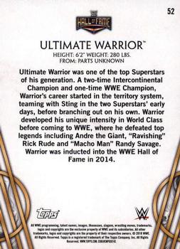 2018 Topps Legends of WWE #52 Ultimate Warrior Back