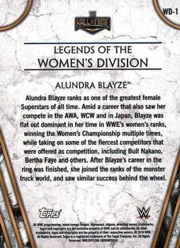 2018 Topps Legends of WWE #WD-1 Alundra Blayze Back