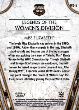 2018 Topps Legends of WWE #WD-5 Miss Elizabeth Back