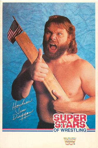 1989 Market Scene Postcards WWF #NNO Hacksaw Jim Duggan Front