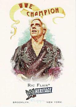 2007 Topps Heritage III WWE - Tin Lid Bonus Cards #3 Ric Flair Front