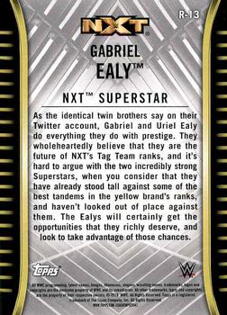 2018 Topps WWE NXT #R-13 Gabriel Ealy Back