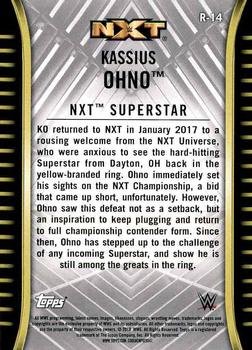 2018 Topps WWE NXT #R-14 Kassius Ohno Back
