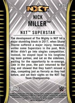 2018 Topps WWE NXT #R-20 Nick Miller Back