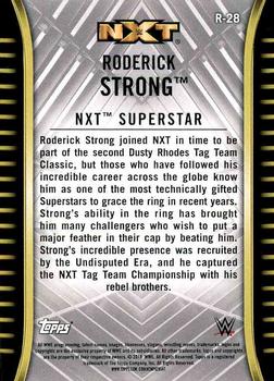 2018 Topps WWE NXT #R-28 Roderick Strong Back