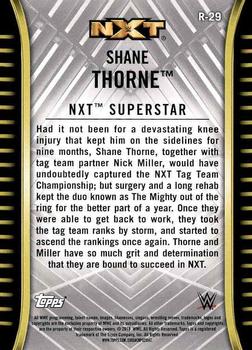 2018 Topps WWE NXT #R-29 Shane Thorne Back