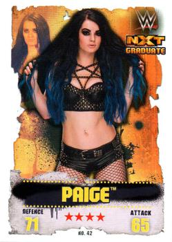 2016 Topps Slam Attax WWE: Takeover #42 Paige Front