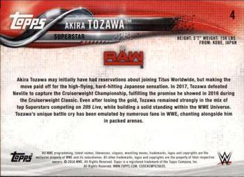 2018 Topps WWE - Bronze #4 Akira Tozawa Back