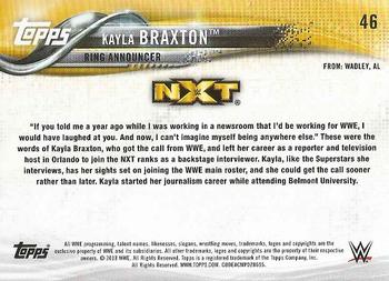 2018 Topps WWE - Bronze #46 Kayla Braxton Back