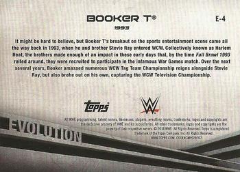 2018 Topps WWE - Evolution #E-4 Booker T Back