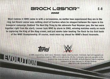 2018 Topps WWE - Evolution #E-8 Brock Lesnar Back