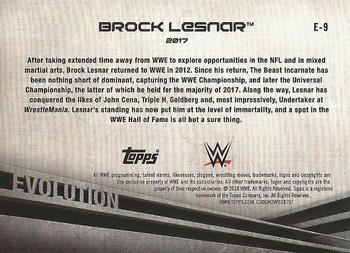 2018 Topps WWE - Evolution #E-9 Brock Lesnar Back