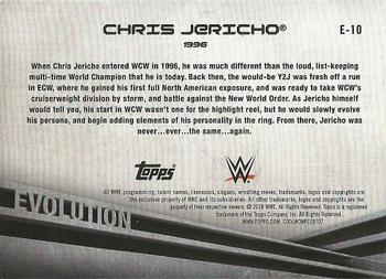 2018 Topps WWE - Evolution #E-10 Chris Jericho Back