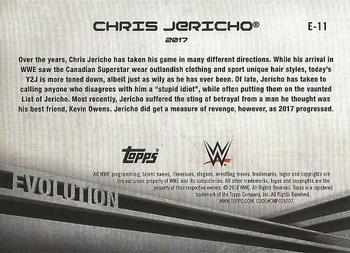 2018 Topps WWE - Evolution #E-11 Chris Jericho Back