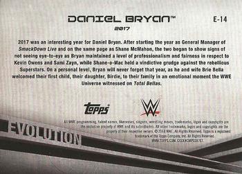 2018 Topps WWE - Evolution #E-14 Daniel Bryan Back