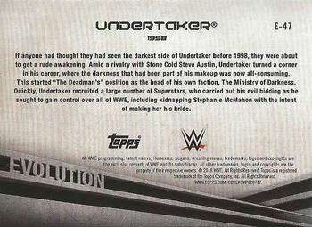 2018 Topps WWE - Evolution #E-47 Undertaker Back