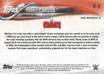 2018 Topps WWE - Roster Updates #R-5 Charly Caruso Back