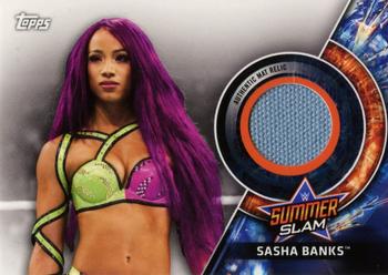 2018 Topps WWE - SummerSlam 2017 Mat Relics #SMR-SB Sasha Banks Front