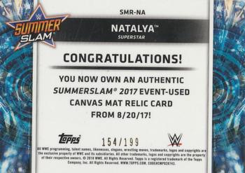 2018 Topps WWE - SummerSlam 2017 Mat Relics Bronze #SMR-NA Natalya Back