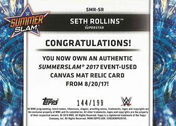 2018 Topps WWE - SummerSlam 2017 Mat Relics Bronze #SMR-SR Seth Rollins Back