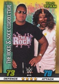 2017 Topps Slam Attax WWE 10th Edition #331 The Rock & Sock Connection Front