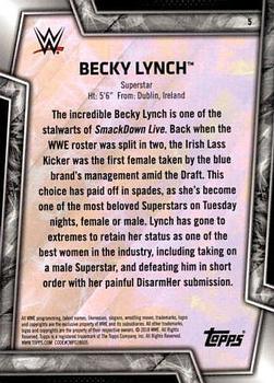 2018 Topps WWE Women's Division #5 Becky Lynch Back