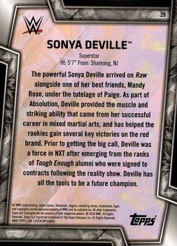 2018 Topps WWE Women's Division #29 Sonya Deville Back