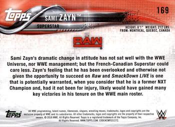 2018 Topps WWE Then Now Forever #169 Sami Zayn Back