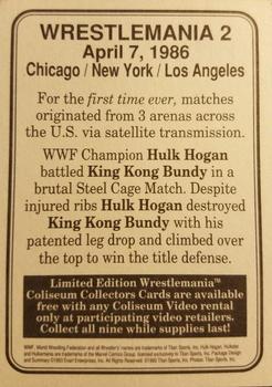 1993 Coliseum Video WWF WrestleMania #2 Hulk Hogan / King Kong Bundy Back