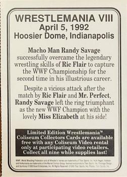 1993 Coliseum Video WWF WrestleMania #8 Macho Man Randy Savage Back