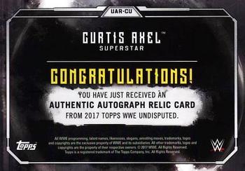 2017 Topps WWE Undisputed - Autograph Relics Bronze #UAR-CA Curtis Axel Back
