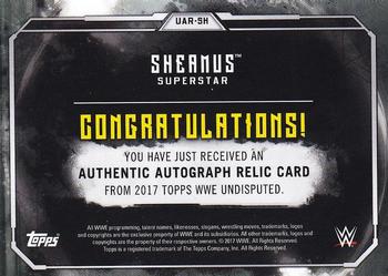 2017 Topps WWE Undisputed - Autograph Relics Bronze #UAR-S Sheamus Back