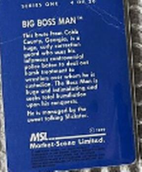 1989 Market Scene WWF Superstars of Wrestling Series 1 #4 Big Boss Man Back