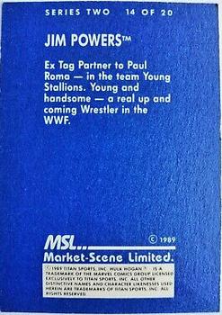 1989 Market Scene WWF Superstars of Wrestling Series 2 #14 Jim Powers Back